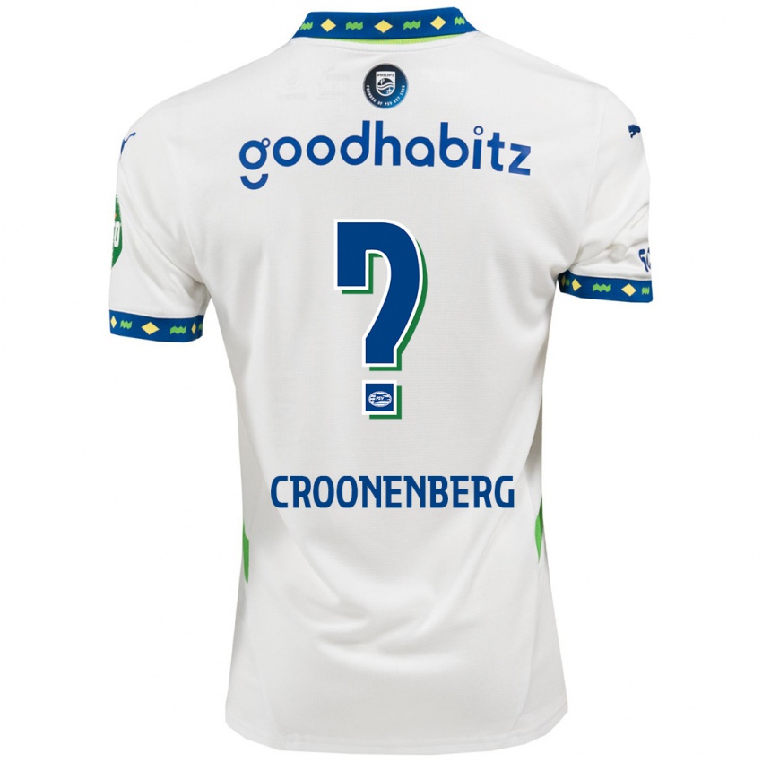 Criança Camisola Luca Croonenberg #0 Branco Azul Escuro Terceiro 2024/25 Camisa