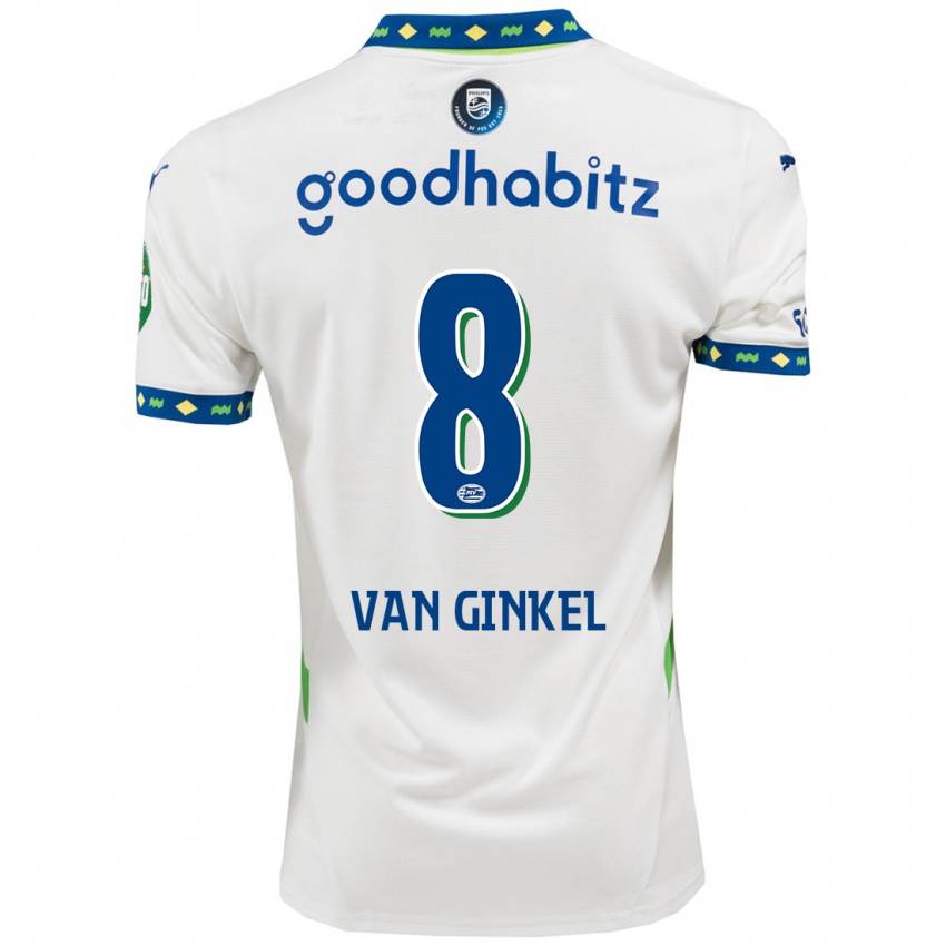 Criança Camisola Marco Van Ginkel #8 Branco Azul Escuro Terceiro 2024/25 Camisa