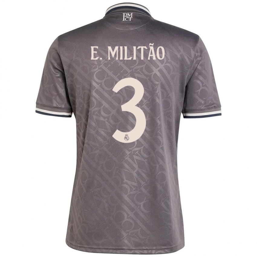 Criança Camisola Eder Militao #3 Carvão Terceiro 2024/25 Camisa