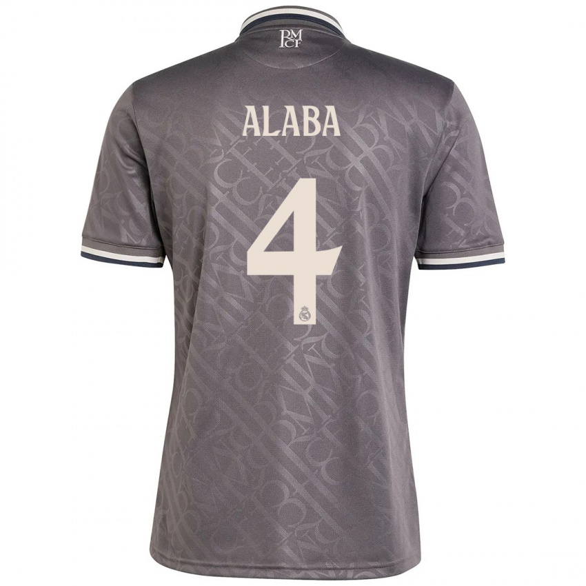 Criança Camisola David Alaba #4 Carvão Terceiro 2024/25 Camisa