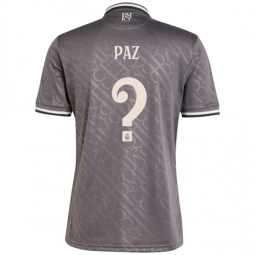 Criança Camisola Nico Paz #0 Carvão Terceiro 2024/25 Camisa