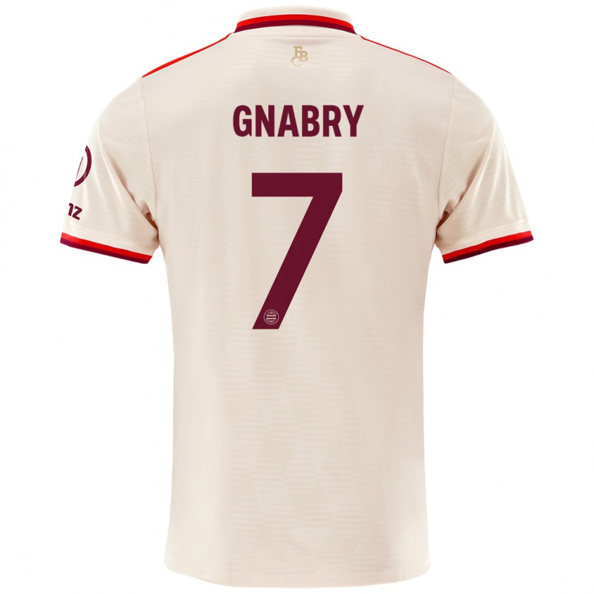 Criança Camisola Serge Gnabry #7 Linho Terceiro 2024/25 Camisa