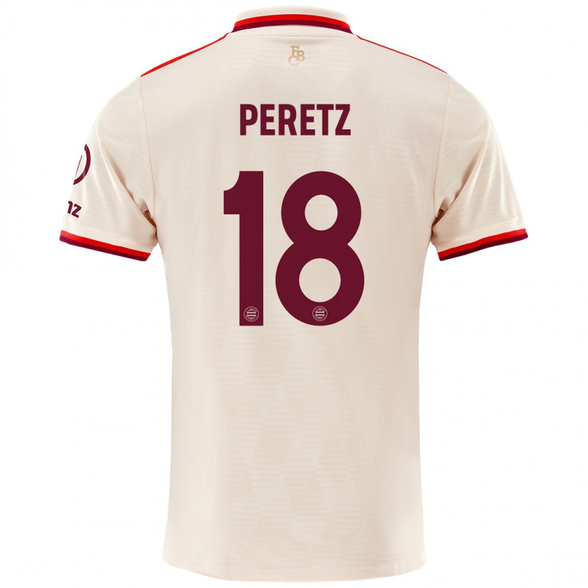 Criança Camisola Daniel Peretz #18 Linho Terceiro 2024/25 Camisa