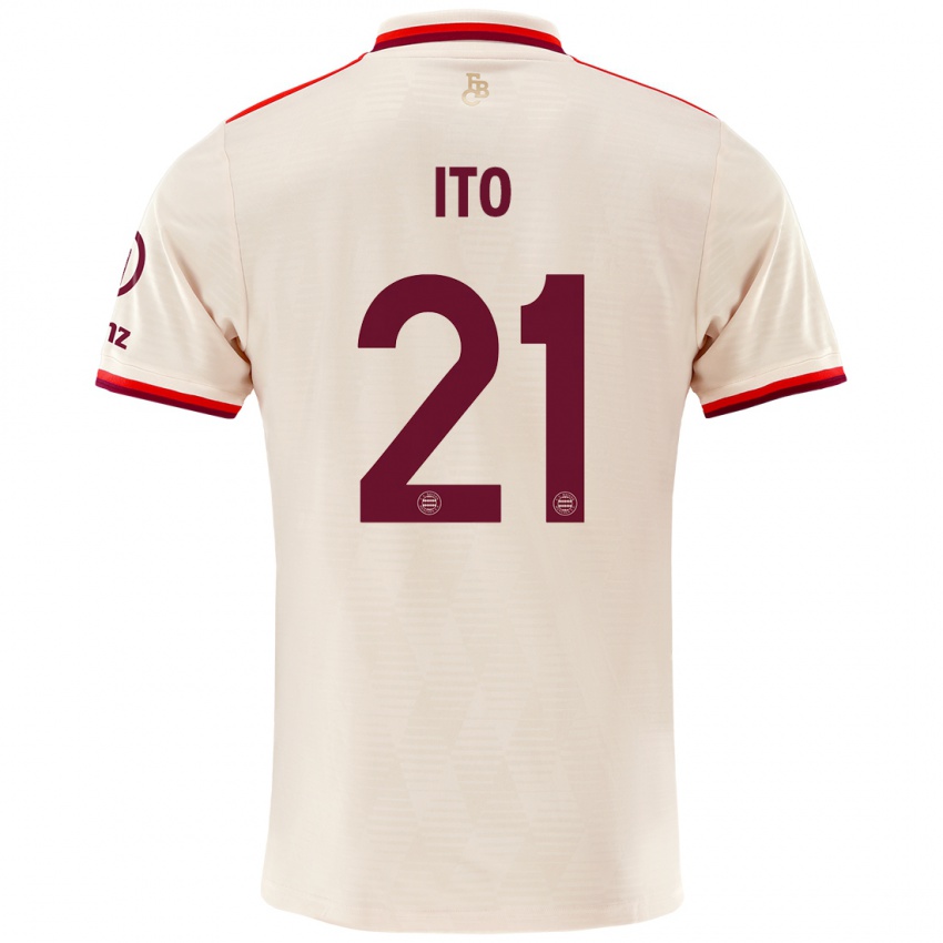 Criança Camisola Hiroki Ito #21 Linho Terceiro 2024/25 Camisa