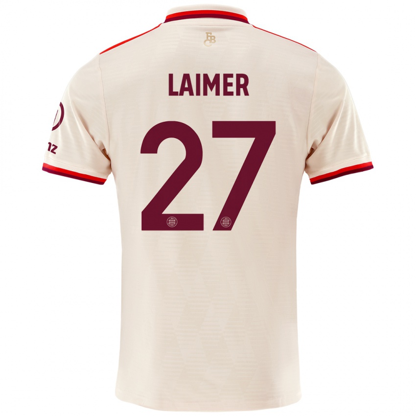 Criança Camisola Konrad Laimer #27 Linho Terceiro 2024/25 Camisa