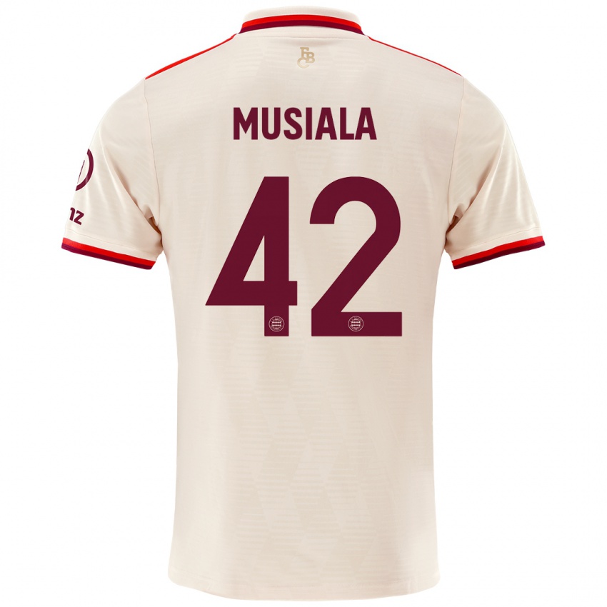 Criança Camisola Jamal Musiala #42 Linho Terceiro 2024/25 Camisa