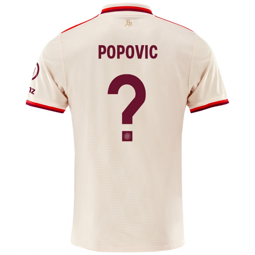 Criança Camisola Marko Popovic #0 Linho Terceiro 2024/25 Camisa