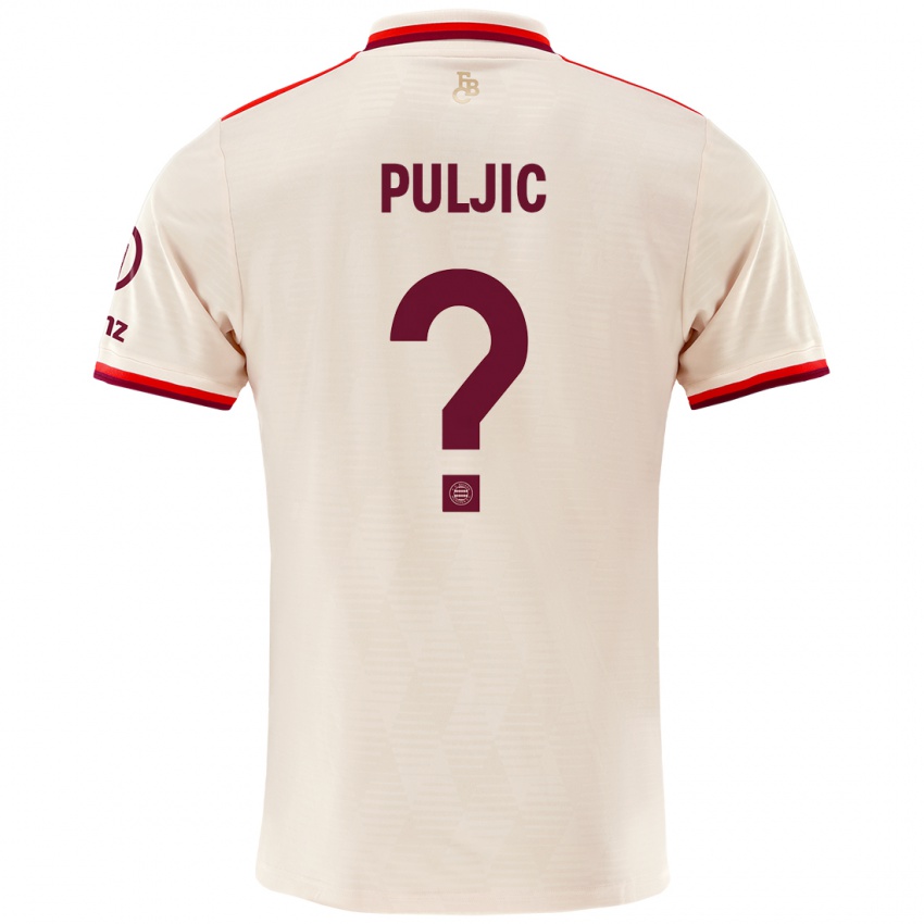 Criança Camisola Ljubo Puljic #0 Linho Terceiro 2024/25 Camisa