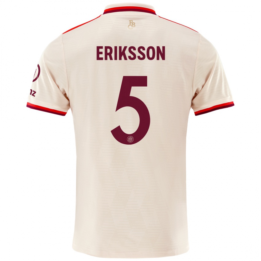 Criança Camisola Magdalena Eriksson #5 Linho Terceiro 2024/25 Camisa