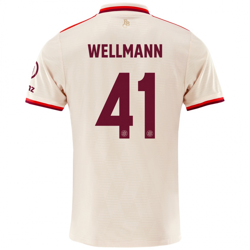 Criança Camisola Anna Wellmann #41 Linho Terceiro 2024/25 Camisa