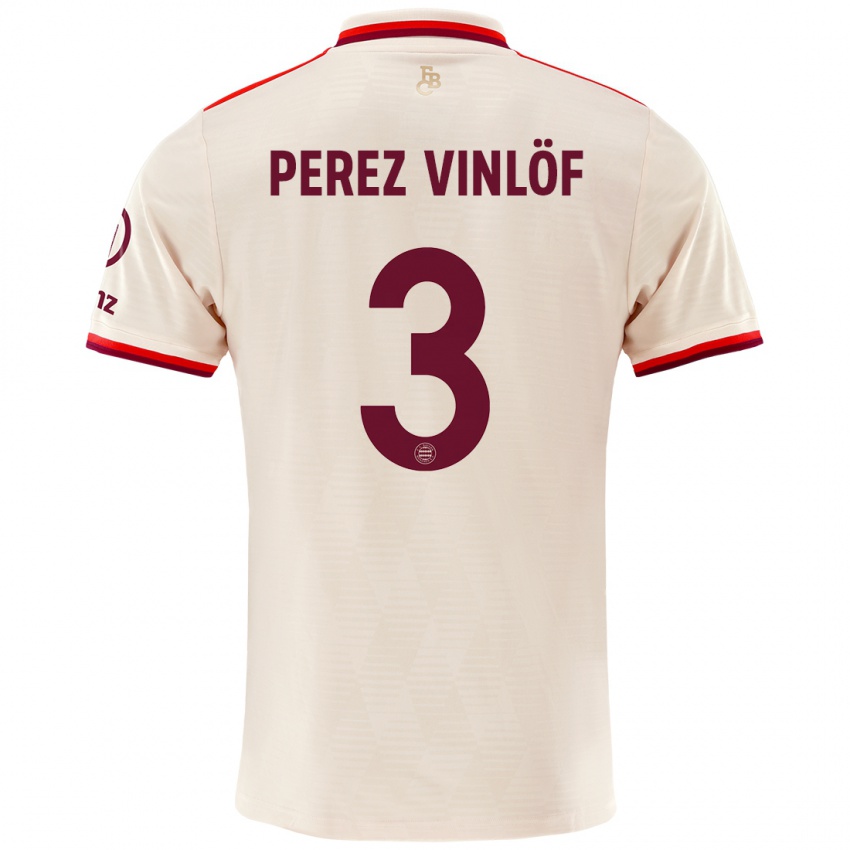 Criança Camisola Matteo Perez Vinlöf #3 Linho Terceiro 2024/25 Camisa