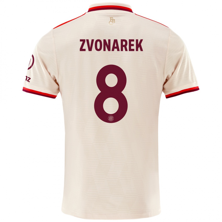 Criança Camisola Lovro Zvonarek #8 Linho Terceiro 2024/25 Camisa