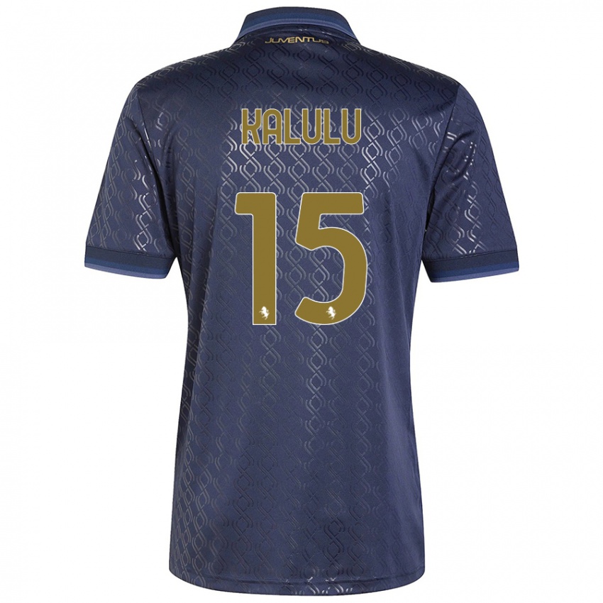 Criança Camisola Pierre Kalulu #15 Azul-Marinho Terceiro 2024/25 Camisa