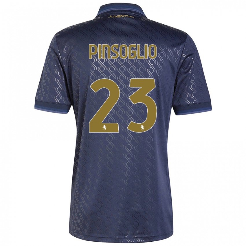 Criança Camisola Carlo Pinsoglio #23 Azul-Marinho Terceiro 2024/25 Camisa