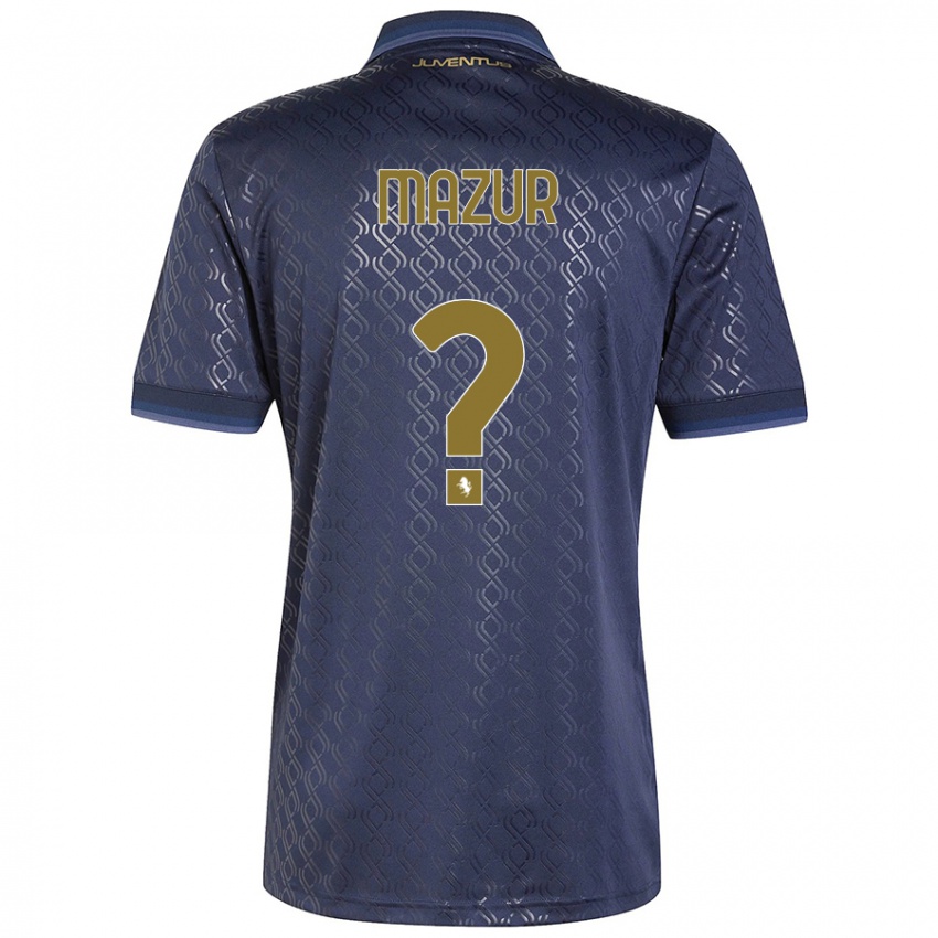 Criança Camisola Patryk Mazur #0 Azul-Marinho Terceiro 2024/25 Camisa