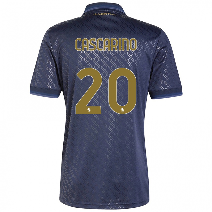 Criança Camisola Estelle Cascarino #20 Azul-Marinho Terceiro 2024/25 Camisa