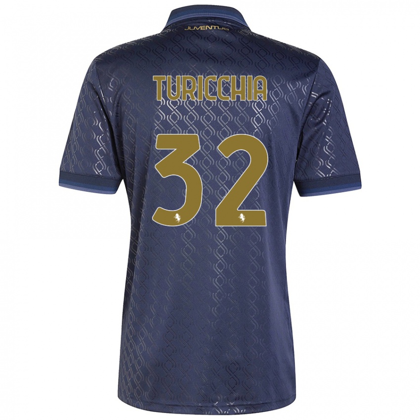 Criança Camisola Riccardo Turicchia #32 Azul-Marinho Terceiro 2024/25 Camisa