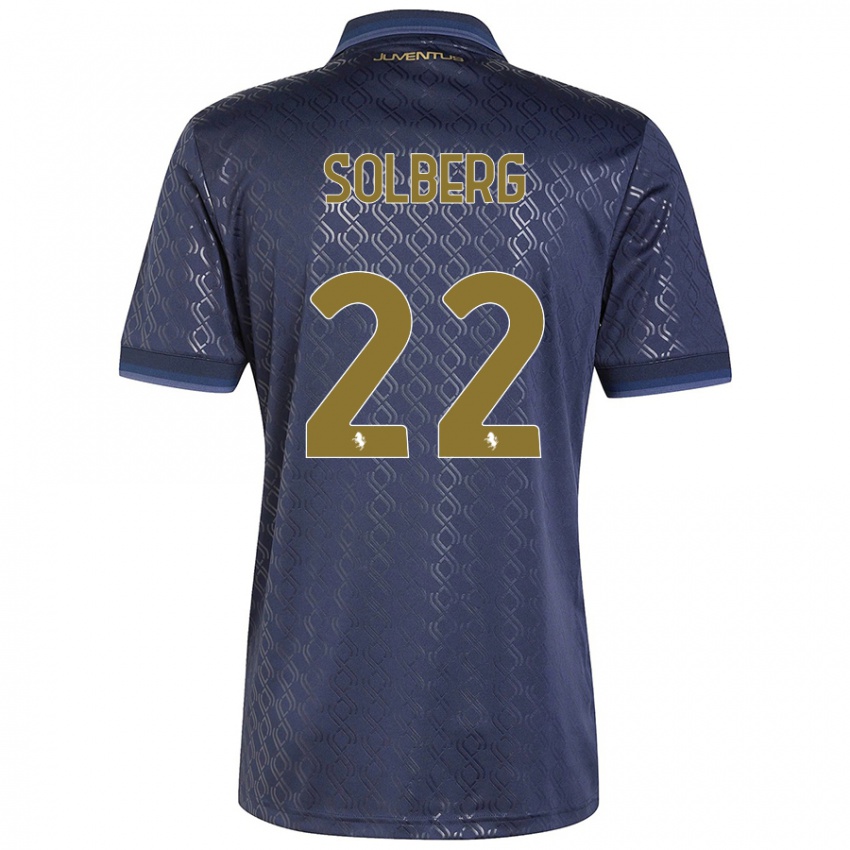 Criança Camisola Elias Solberg #22 Azul-Marinho Terceiro 2024/25 Camisa