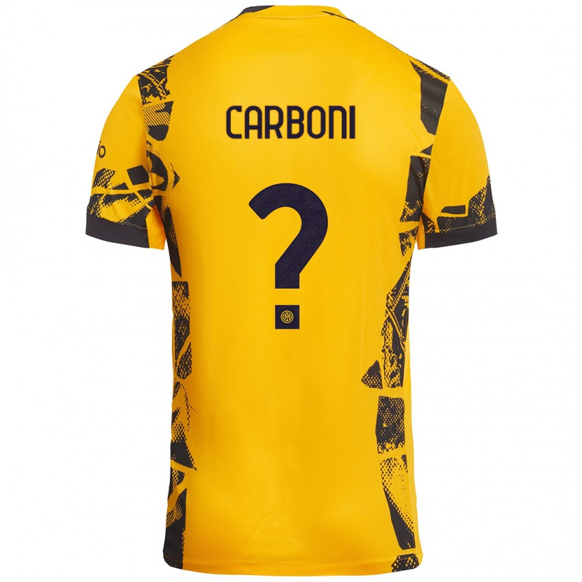 Criança Camisola Franco Carboni #0 Ouro Preto Terceiro 2024/25 Camisa