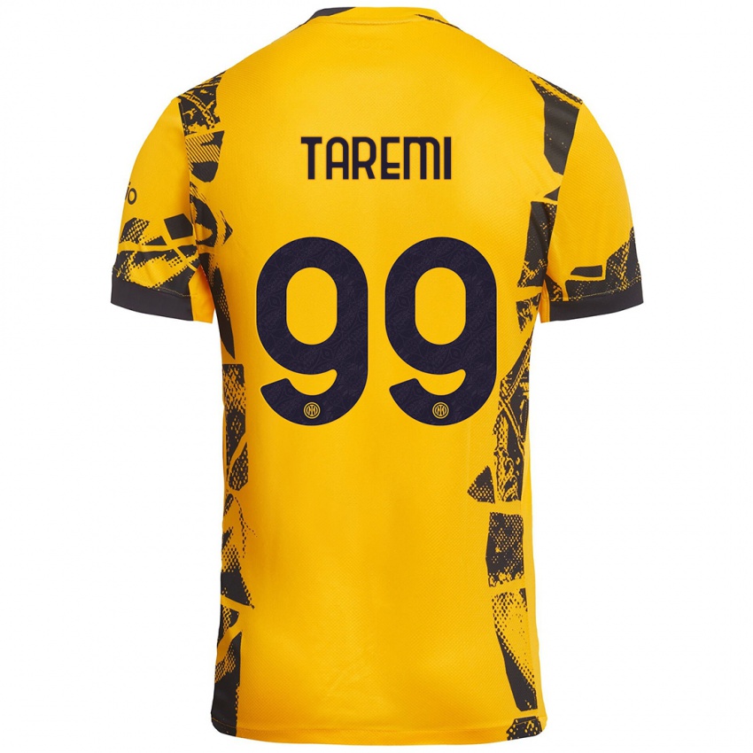 Criança Camisola Mehdi Taremi #99 Ouro Preto Terceiro 2024/25 Camisa