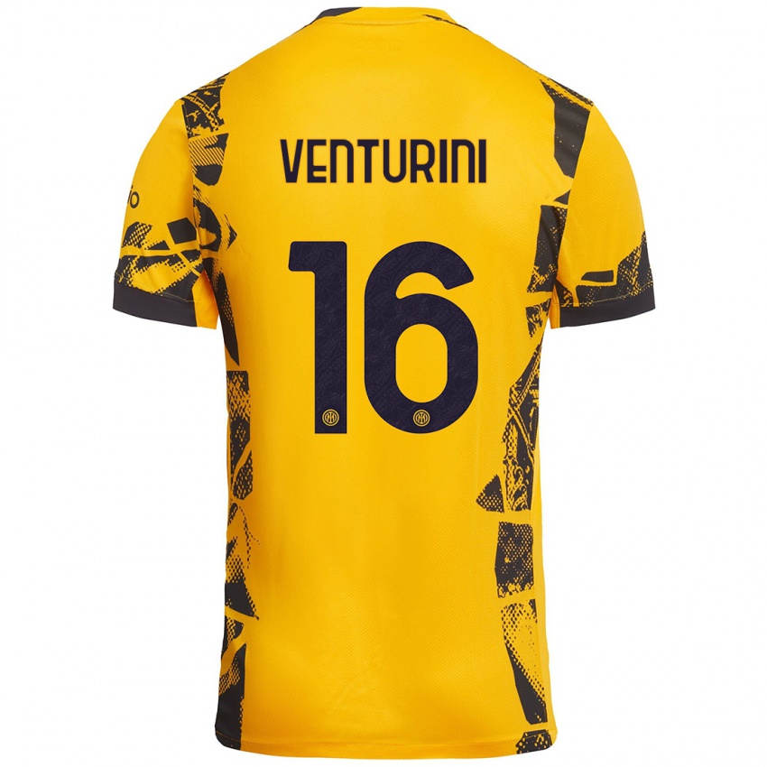 Criança Camisola Matteo Venturini #16 Ouro Preto Terceiro 2024/25 Camisa