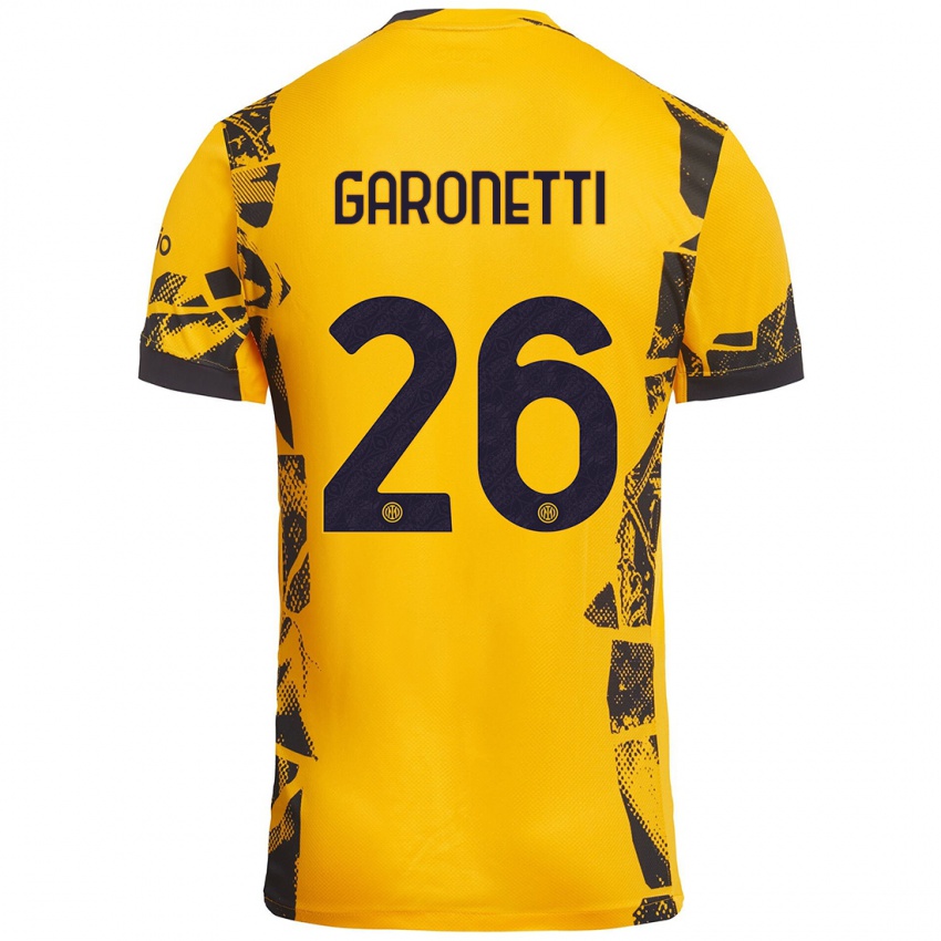 Criança Camisola Gabriele Garonetti #26 Ouro Preto Terceiro 2024/25 Camisa