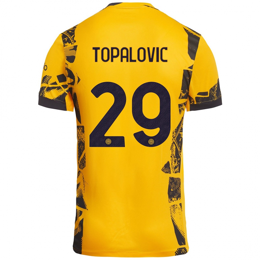 Criança Camisola Luka Topalovic #29 Ouro Preto Terceiro 2024/25 Camisa