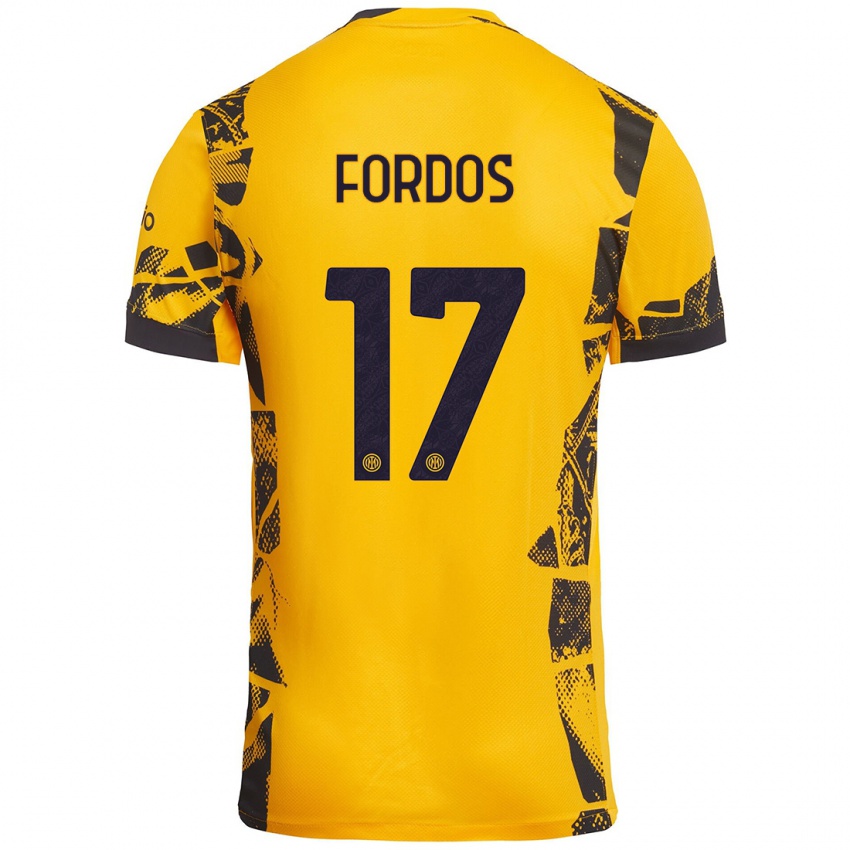 Criança Camisola Beatrix Fördős #17 Ouro Preto Terceiro 2024/25 Camisa