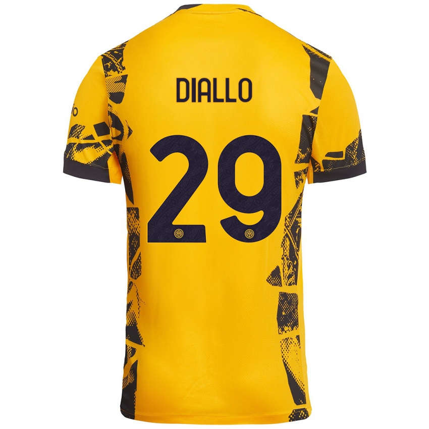 Criança Camisola Oumar Diallo #29 Ouro Preto Terceiro 2024/25 Camisa