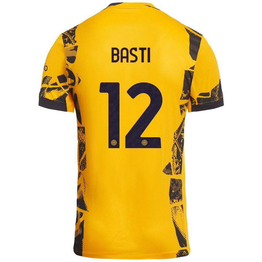 Criança Camisola Matteo Basti #12 Ouro Preto Terceiro 2024/25 Camisa