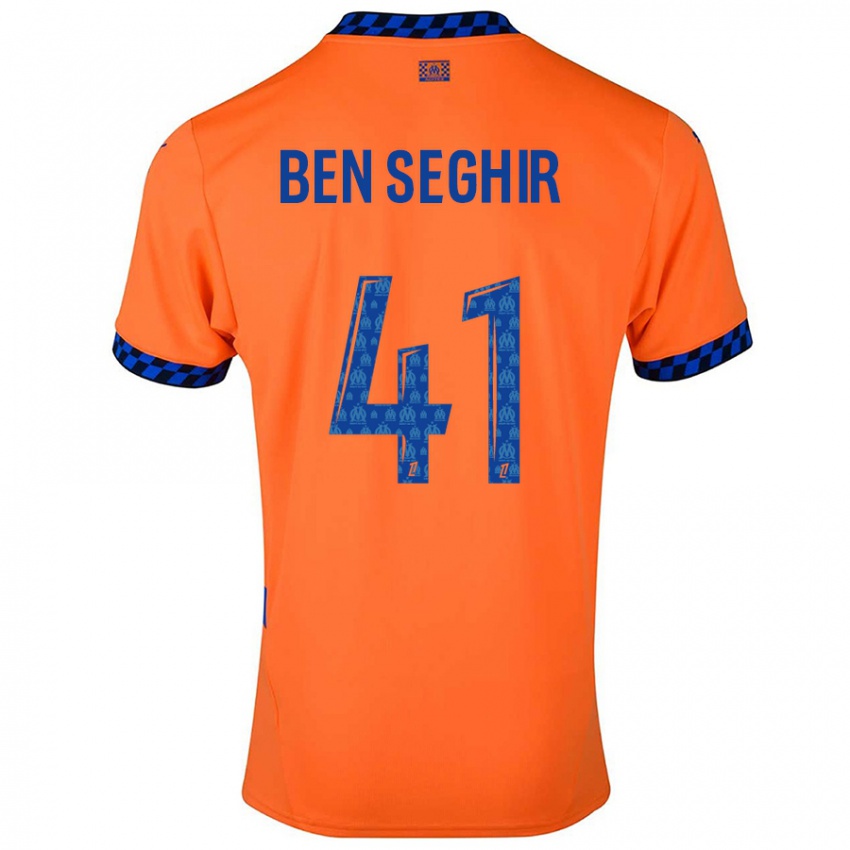 Criança Camisola Salim Ben Seghir #41 Laranja Azul Escuro Terceiro 2024/25 Camisa