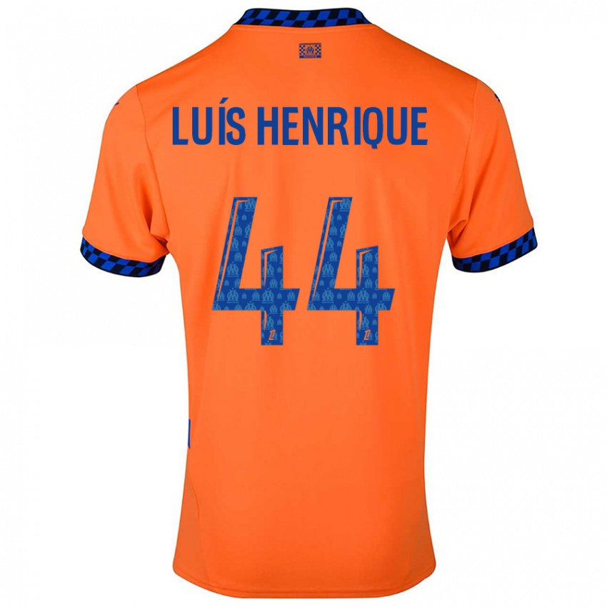 Criança Camisola Luis Henrique #44 Laranja Azul Escuro Terceiro 2024/25 Camisa