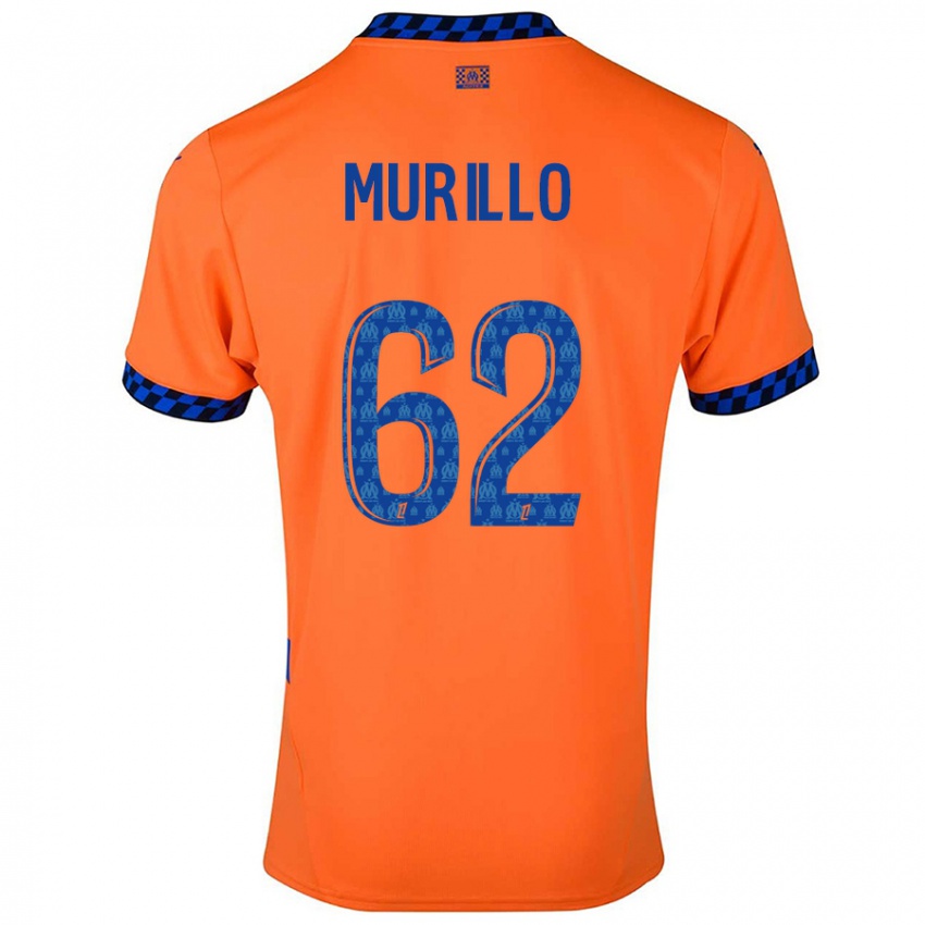 Criança Camisola Amir Murillo #62 Laranja Azul Escuro Terceiro 2024/25 Camisa