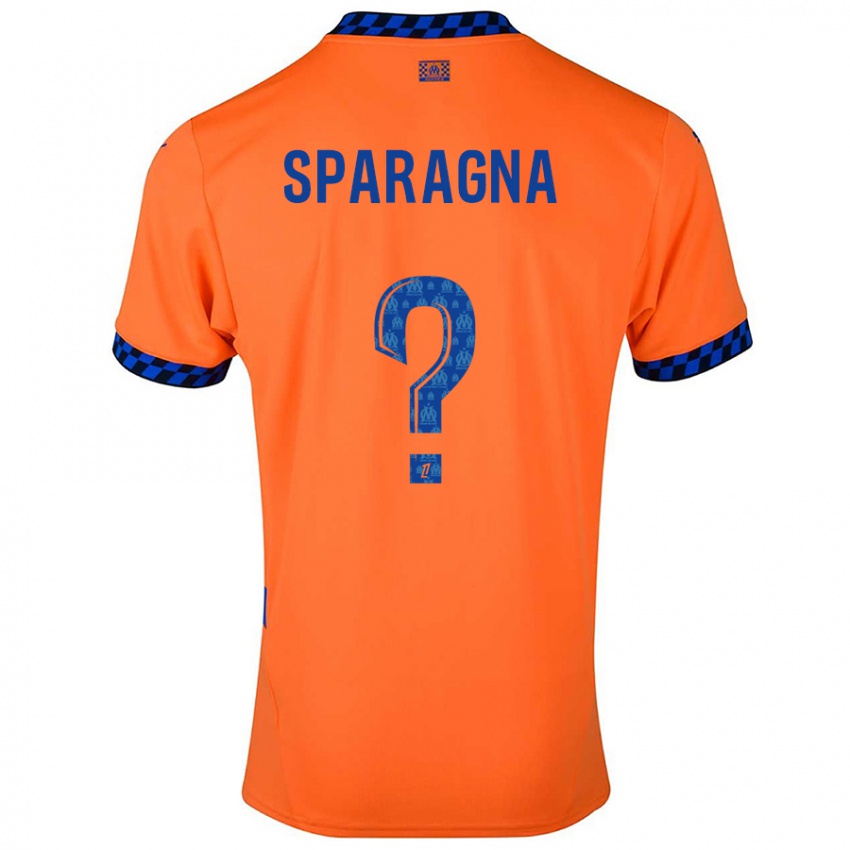 Criança Camisola Stéphane Sparagna #0 Laranja Azul Escuro Terceiro 2024/25 Camisa