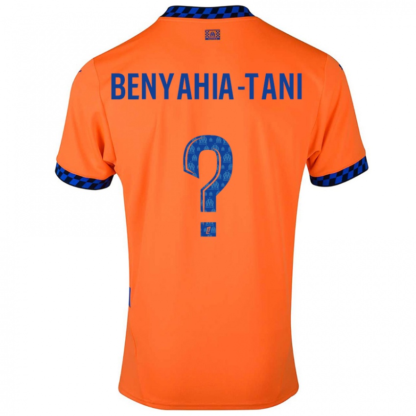 Criança Camisola Aylan Benyahia-Tani #0 Laranja Azul Escuro Terceiro 2024/25 Camisa