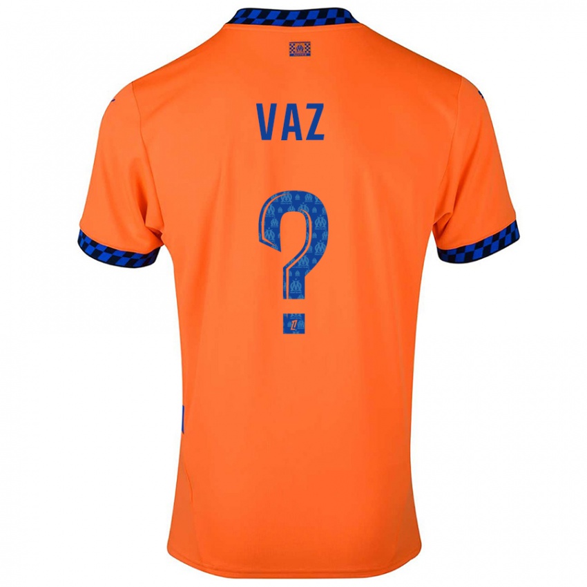 Criança Camisola Robinio Vaz #0 Laranja Azul Escuro Terceiro 2024/25 Camisa