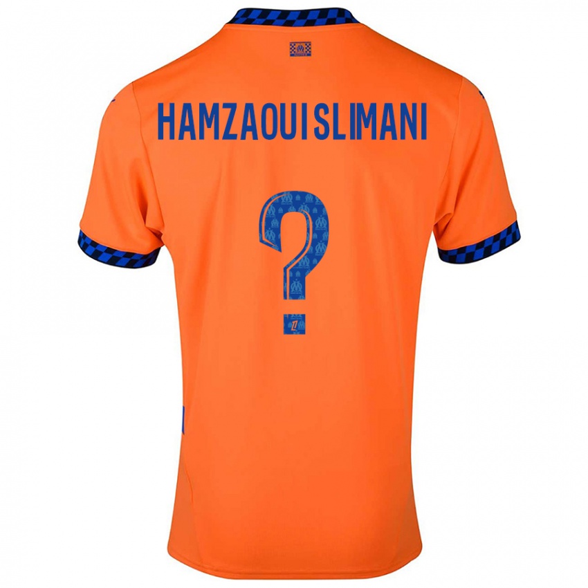 Criança Camisola Hilan Hamzaoui Slimani #0 Laranja Azul Escuro Terceiro 2024/25 Camisa