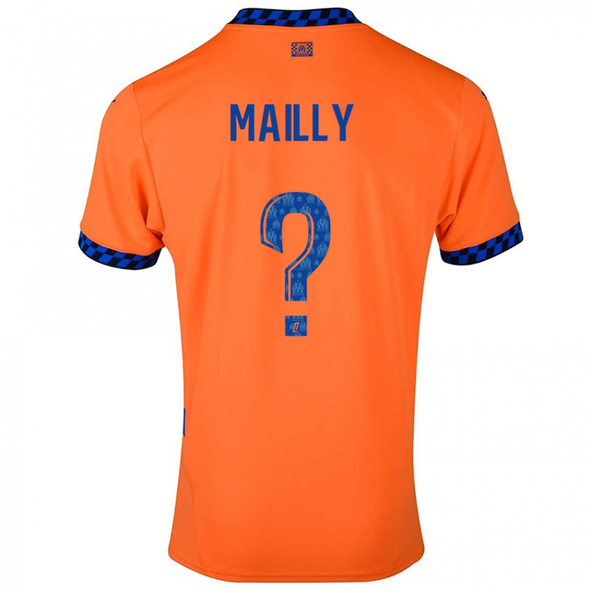 Criança Camisola Evan Mailly #0 Laranja Azul Escuro Terceiro 2024/25 Camisa