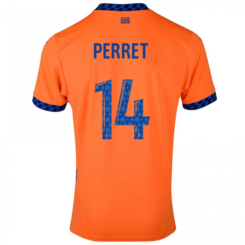 Criança Camisola Jenny Perret #14 Laranja Azul Escuro Terceiro 2024/25 Camisa