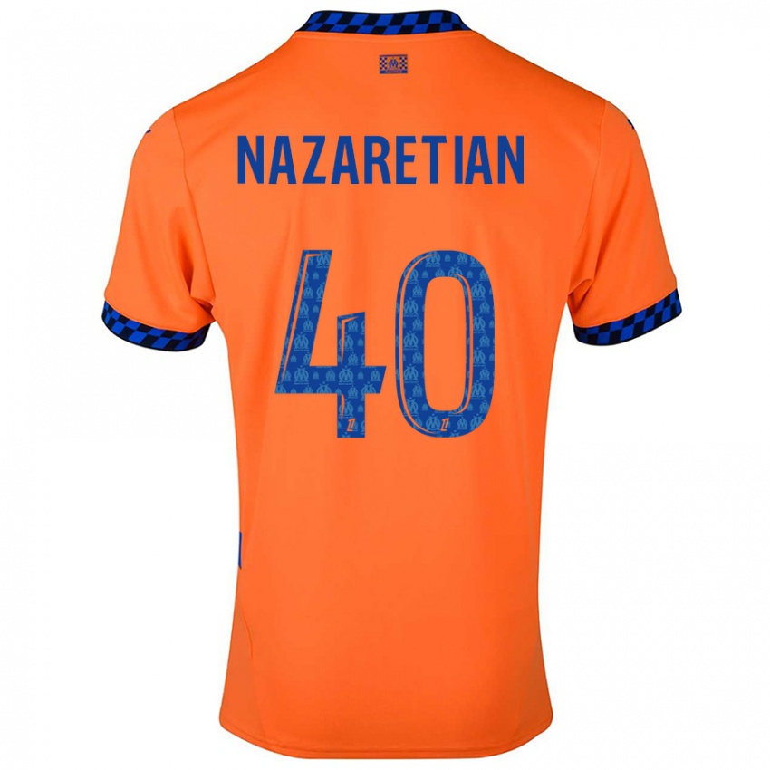 Criança Camisola Manuel Nazaretian #40 Laranja Azul Escuro Terceiro 2024/25 Camisa