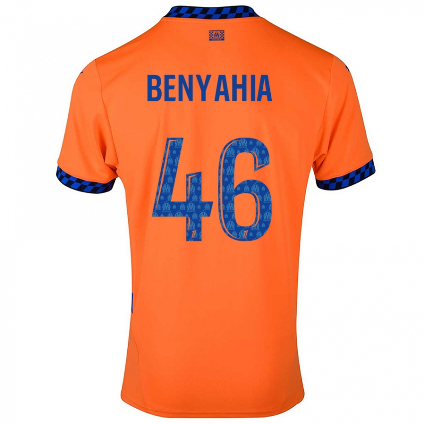 Criança Camisola Aylan Benyahia-Tani #46 Laranja Azul Escuro Terceiro 2024/25 Camisa