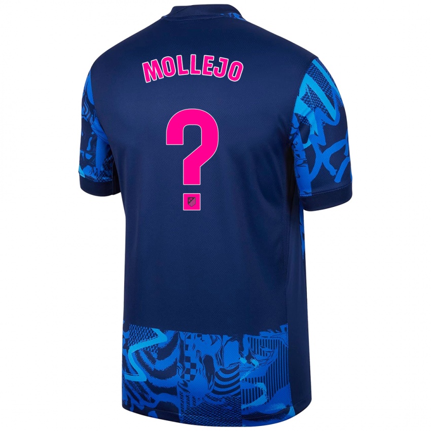 Criança Camisola Victor Mollejo #0 Azul Real Terceiro 2024/25 Camisa