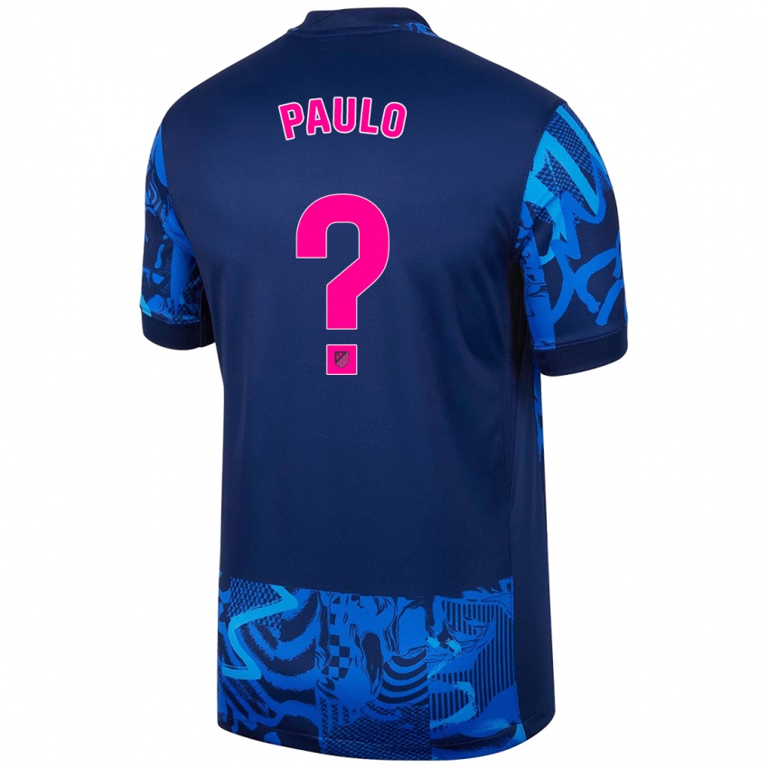 Criança Camisola Marcos Paulo #0 Azul Real Terceiro 2024/25 Camisa