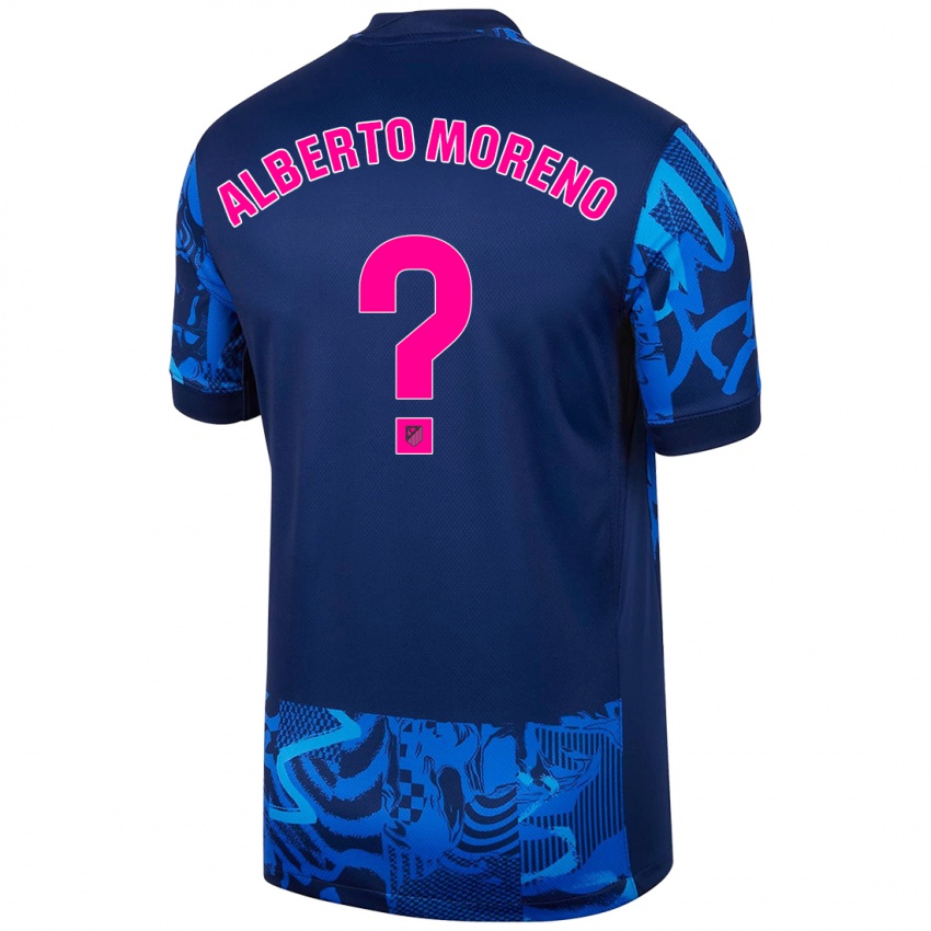 Criança Camisola Alberto Moreno #0 Azul Real Terceiro 2024/25 Camisa