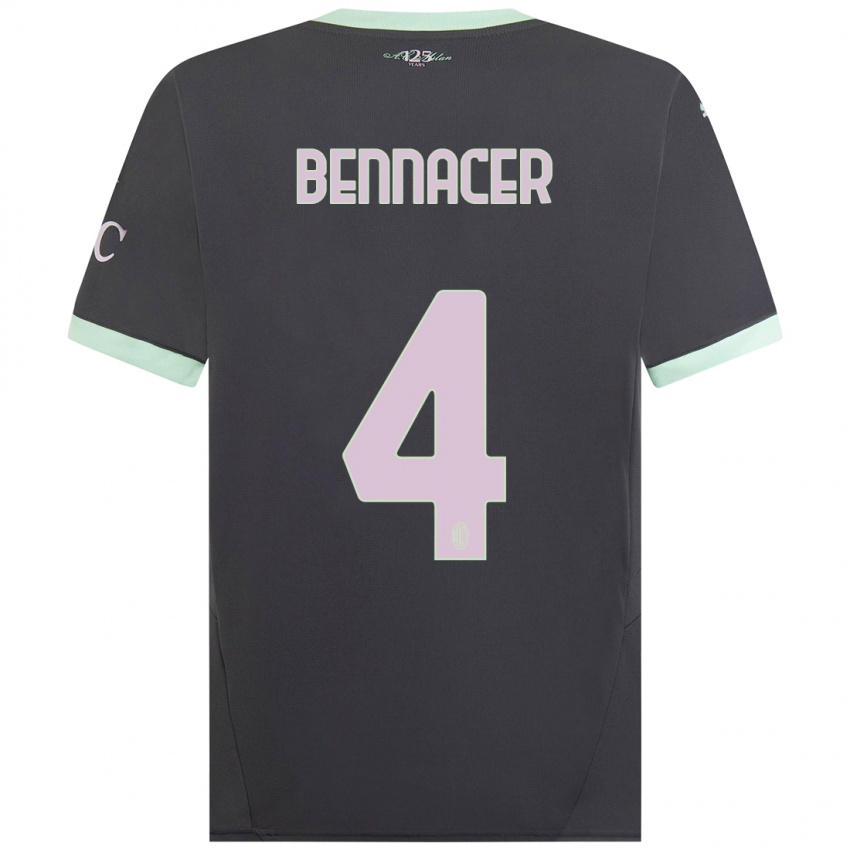 Criança Camisola Ismael Bennacer #4 Cinzento Terceiro 2024/25 Camisa