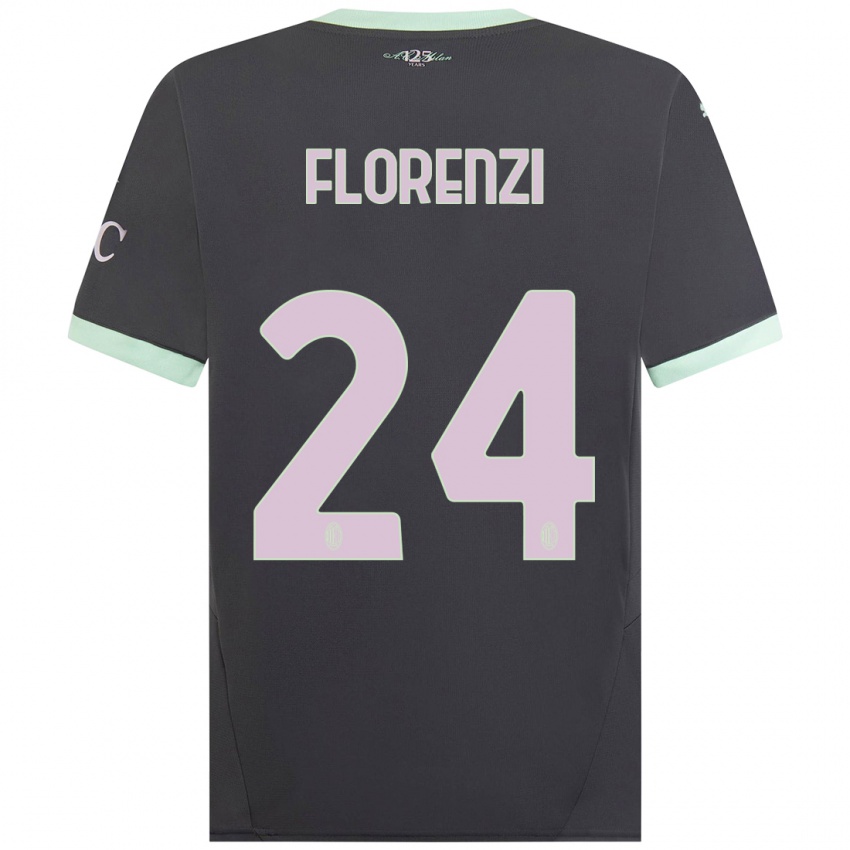 Criança Camisola Alessandro Florenzi #24 Cinzento Terceiro 2024/25 Camisa