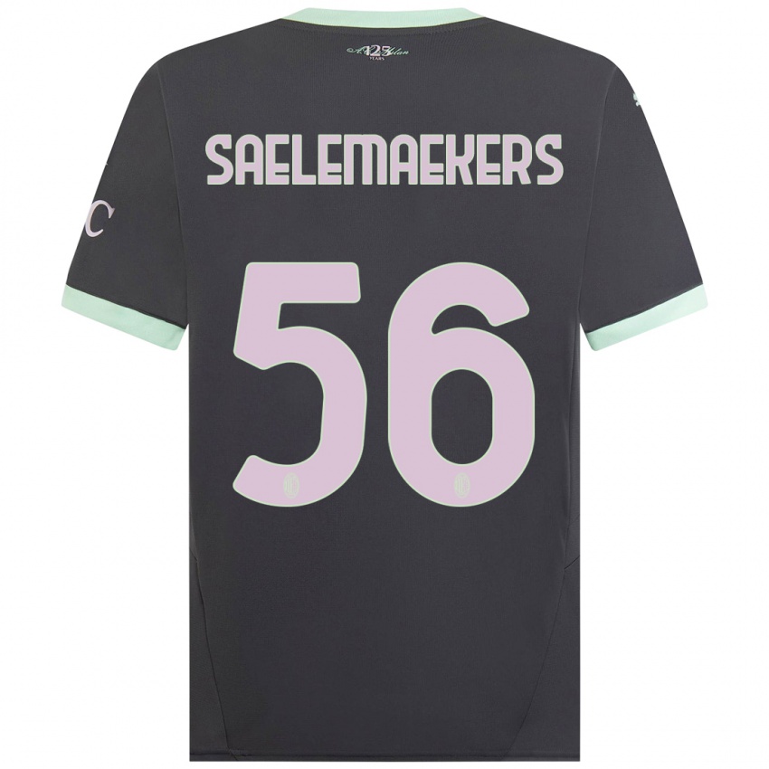 Criança Camisola Alexis Saelemaekers #56 Cinzento Terceiro 2024/25 Camisa