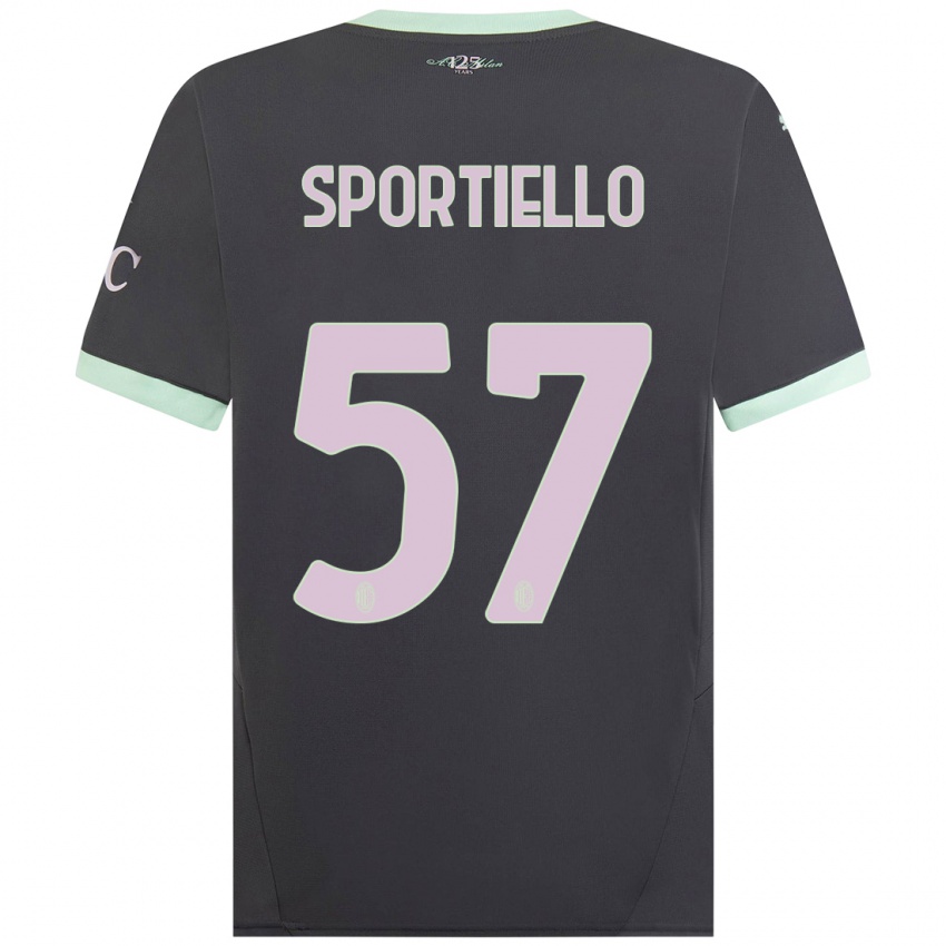 Criança Camisola Marco Sportiello #57 Cinzento Terceiro 2024/25 Camisa