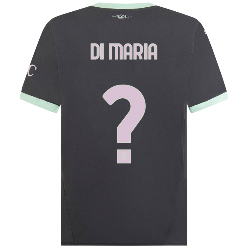 Criança Camisola Alessandro Di Maria #0 Cinzento Terceiro 2024/25 Camisa