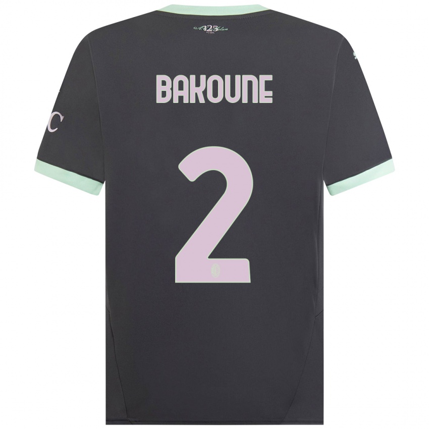 Criança Camisola Adam Bakoune #2 Cinzento Terceiro 2024/25 Camisa